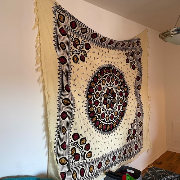 Hand Crafted Other - Hand-Dyed Mandala Tapestry w/ Fringe